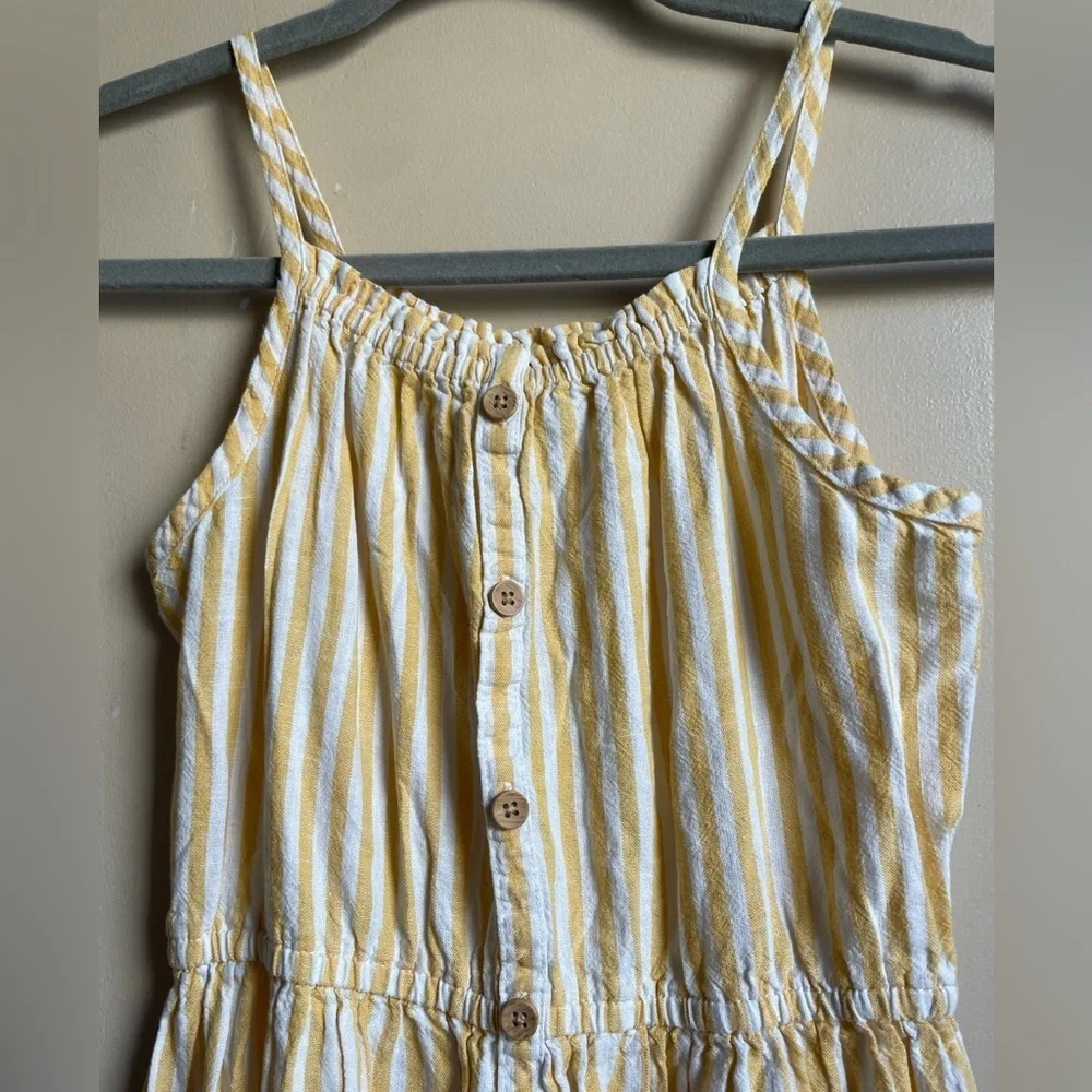 Kids OshKosh Bgosh linen blend tiered sun dress size 7 excellent condition